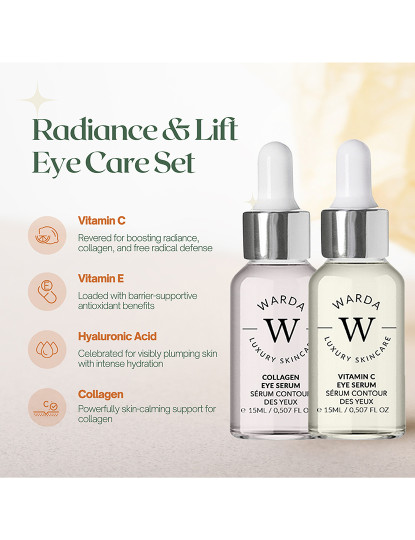 imagem de SKIN GLOW BOOST VITAMIN C EYE SERUM 15ml + SKIN LIFTER BOOST COLLAGEN EYE SERUM 15m2