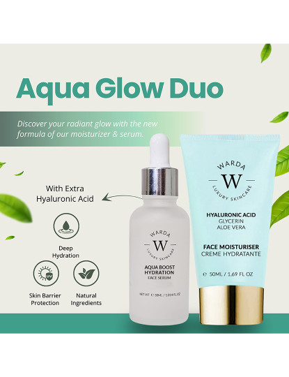 imagem de Aqua boost Hydration soro facial 30ml + SKIN HYDRATION BOOST HYALURONIC ACID MOISTURIZER 50ml2