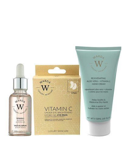 imagem de SÉRUM VITAMINA C GLOW BOOST 30ml +VITAMINA C HYDRO GEL ILUMINADOR SOB OLHOS x 3 + Aloe Vera Rejuvenescedor + Creme para as Mãos Vitamina C 50ml3