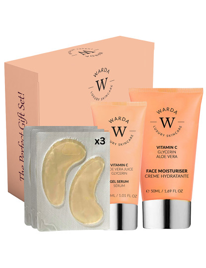 imagem de SKIN GLOW BOOST VITAMIN C HIDRATANTE 50ml + SKIN GLOW BOOST VITAMIN C GEL SORO 30ml + VITAMINA C HIDRO GEL ILUMINADOR DE OLHOS x 35