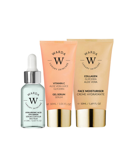 imagem de SKIN GLOW BOOST VITAMIN C GEL SERUM 30ml + SKIN HYDRATION BOOST HYALURONIC ACID EYE SERUM 15ml + SKIN LIFTER BOOST COLLAGEN MOISTURISER 50ml1