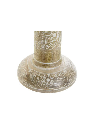 imagem de Porta Velas Mango Metal Floral Castanho 3