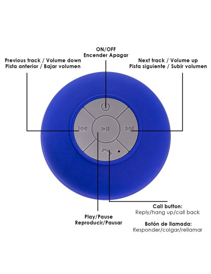 imagem de Coluna Rariax Bluetooth c/ Ventosa Azul3