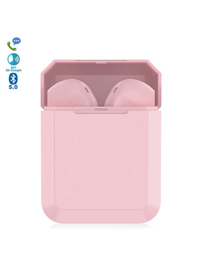 imagem de Auriculares Tws I2 Bluetooth 50 Touch com Base de Carregamento Rosa 1