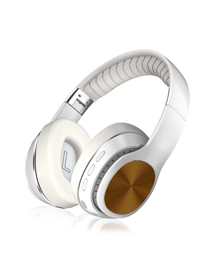 imagem de Fones VJ320 HiFi Bluetooth 50 com alta-voz rádio FM leitor micro SD Branco8