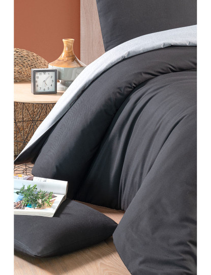 imagem de Conjunto Roupa Cama Solteiro Cinzento Preto3