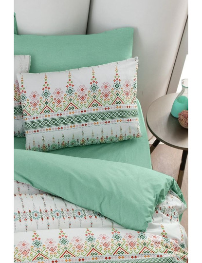 imagem de Conjunto Roupa Cama Casal Ethnic Verde1