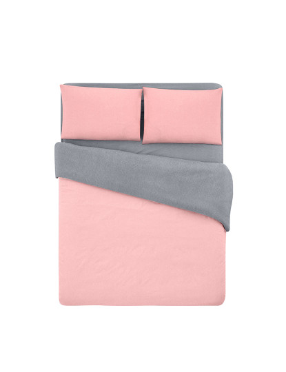 imagem de Conjunto Roupa Cama Casal Salmão Cinzento3