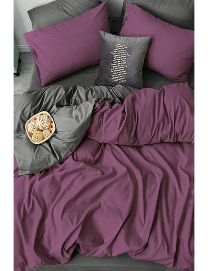 imagem de Conjunto Roupa Cama Solteiro Violeta Cinzento1