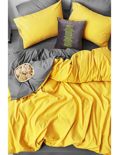 imagem de Conjunto Roupa Cama Solteiro Amarelo Cinzento1