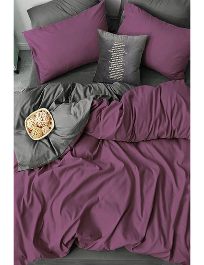 imagem de Conjunto Roupa Cama Solteiro Ameixa Cinzento1