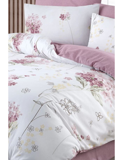 imagem de Conjunto Roupa Cama Casal Floral Rosa1