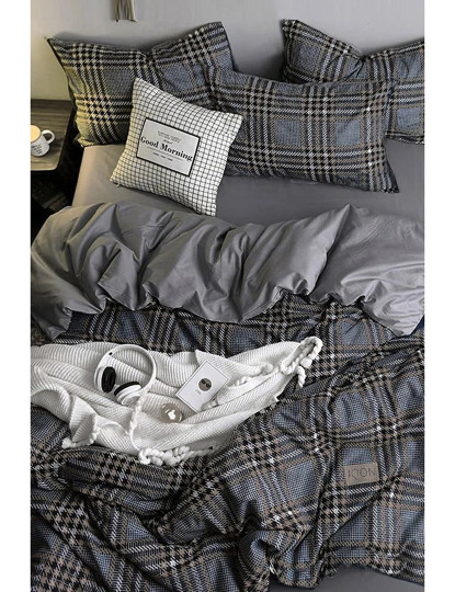 imagem de Conjunto Roupa Cama Casal Nordic Style Cinzento1