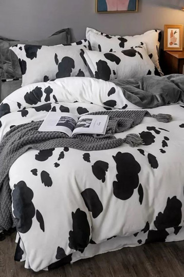 imagem de Conjunto Roupa Cama Casal Dalmatian Branco1