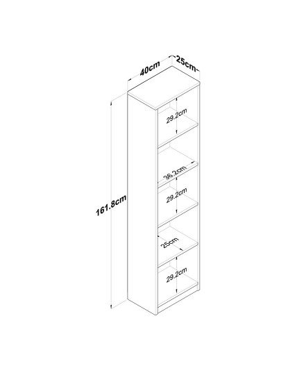 imagem de Estante Branco Walnut4