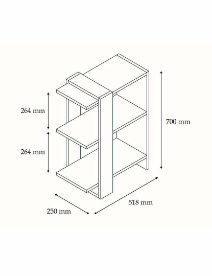 imagem de Estante Gaye Noz Branco4