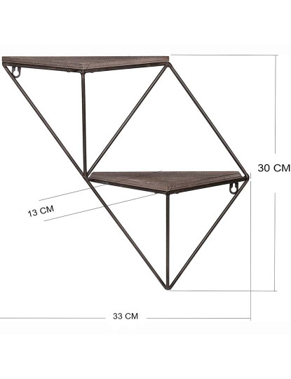 imagem de Prateleira Parede Nogueira Preto3
