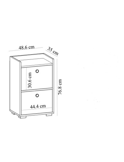 imagem de Sapateira Mete Sapphire Oak Branco5