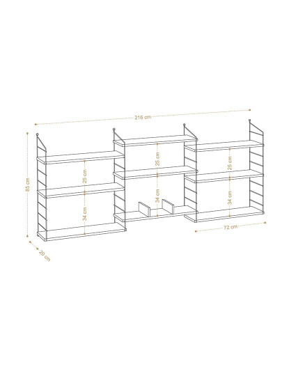 imagem de Estante Laba Oak3