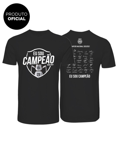 imagem de T-Shirt Sporting  Eu Sou Campeão Cinzento1