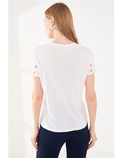 imagem de T-Shirt Decote em V Branca Ref 1165