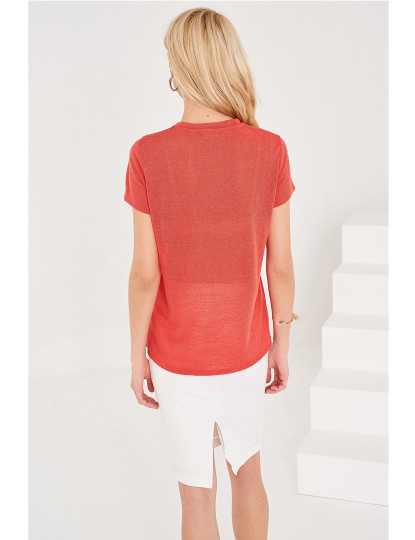 imagem de T-Shirt Decote em V Vermelho Ref 1185