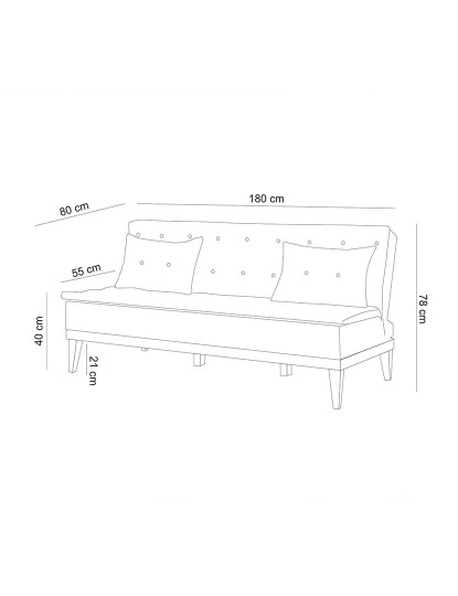 imagem de Sofá-Cama 3 Lugares Fuoco Creme8