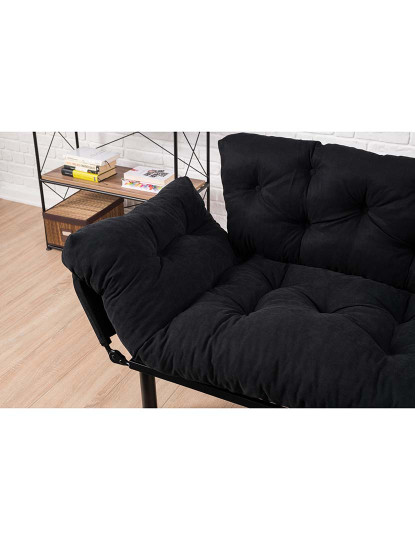 imagem de Sofá-Cama 2 Lugares Nitta Preto3