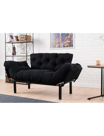 imagem de Sofá-Cama 2 Lugares Nitta Preto10