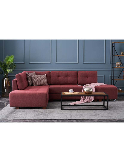 imagem de Sofá-Cama Chaiselongue Esquerda Manama Vermelho1