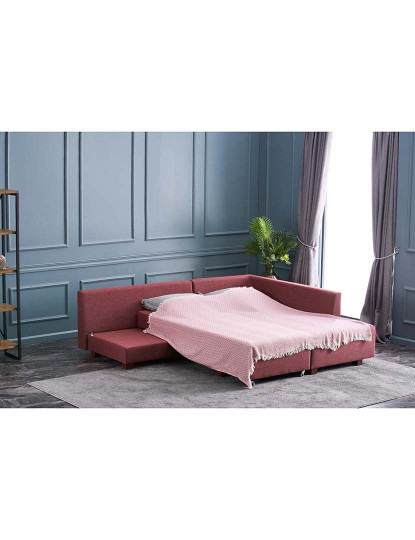 imagem de Sofá-Cama Chaiselongue Direita Manama Vermelho5