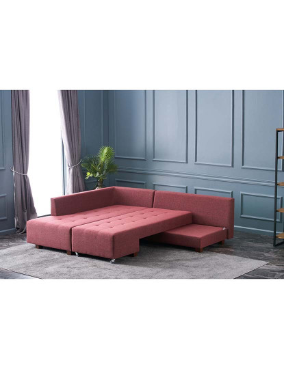 imagem de Sofá-Cama Chaiselongue Esquerda Manama Vermelho3