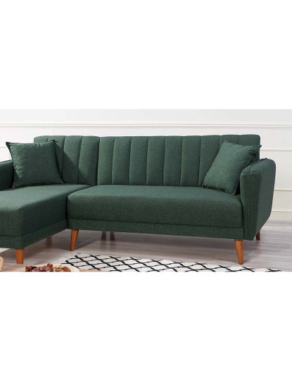 imagem de Sofá com Chaise Longue Esquerda Aqua Verde Escuro3