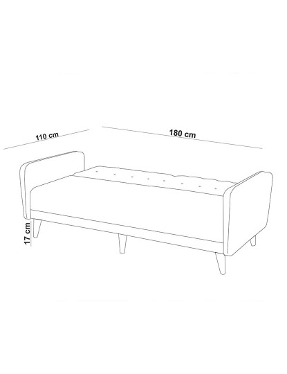 imagem de Sofá-Cama 3 Lugares Aria Cinza8