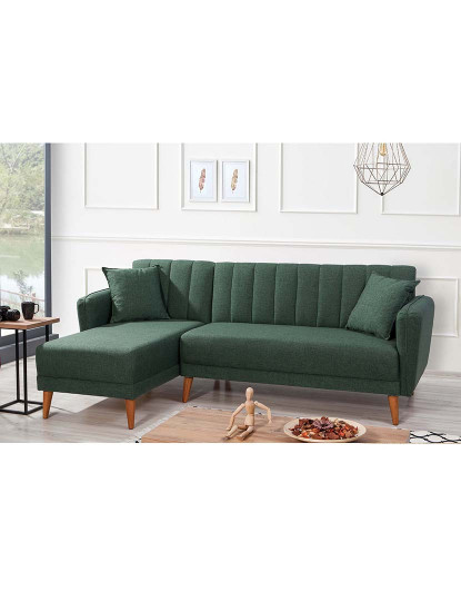 imagem de Sofá com Chaise Longue Esquerda Aqua Verde Escuro1