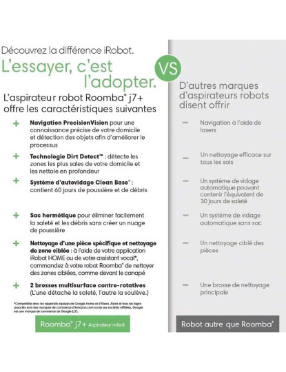 imagem de Robot Aspirador y Friegasuelos iRobot Roomba J7+ J755840 Grau A+52