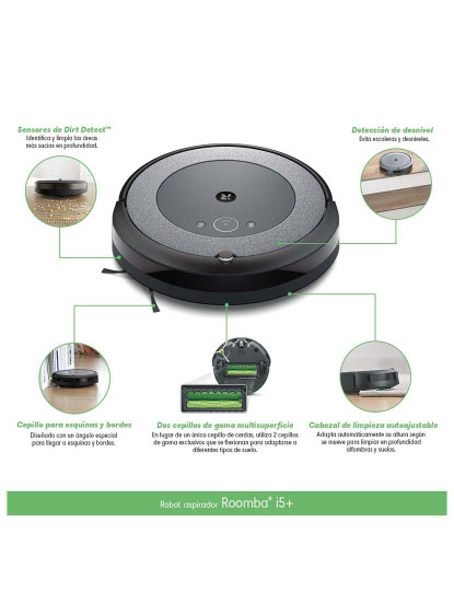 imagem de Robot Aspirador iRobot Roomba I5 15840 Preto com Conexão Wifi Grau A12