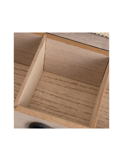 imagem de Caixa para Infusões HEARTS Preto Natural Poliresina Madeira MDF 24 x 11 x 7 cm4