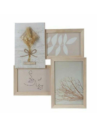 imagem de Moldura de Fotos DKD Home Decor 31 x 2,4 x 34 cm Cristal Natural Shabby Chic1