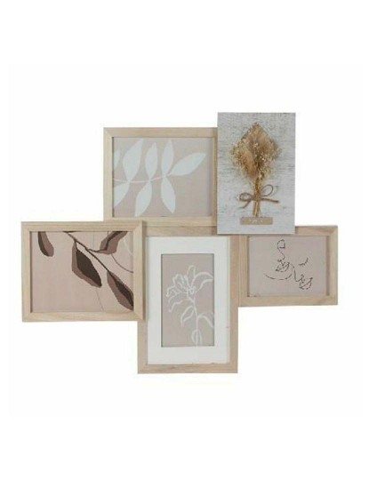 imagem de Moldura de Fotos DKD Home Decor 53 x 2,4 x 39,5 cm Cristal Natural Shabby Chic1