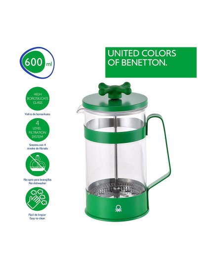 imagem de Cafeteira de Êmbolo Benetton Verde 600 ml2