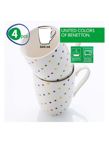 imagem de Conj. 4 Canecas Pintas Multicolor 360Ml 2