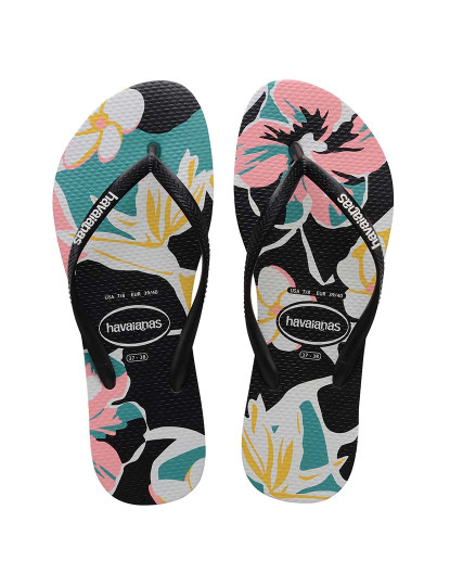 imagem de Havaianas Slim Floral Basic Preto 3