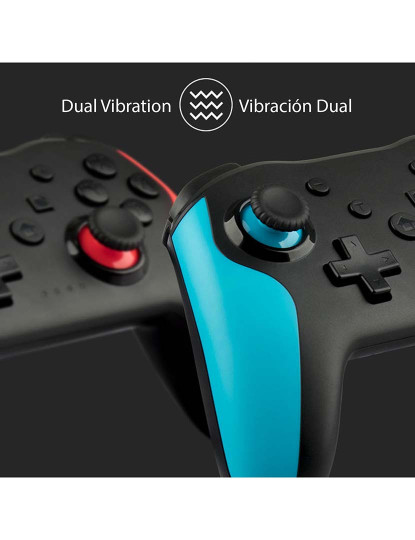 imagem de Controlador sem fio com conexão Bluetooth. Funções TURBO, giroscópio de 6 eixos e vibração. Compatível com N-SWITCH, PS3, PC, Smartphones...5