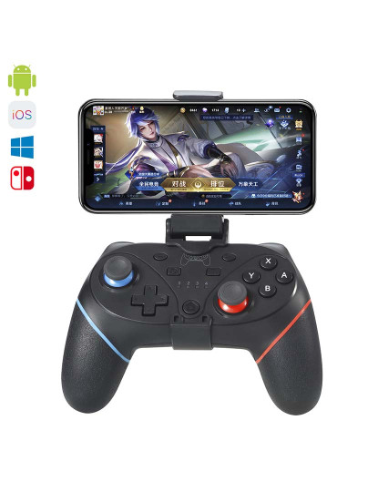 imagem de Controlador sem fio com alça portátil móvel. Conexão Bluetooth. Compatível com Switch, Android, iOS e PC.1