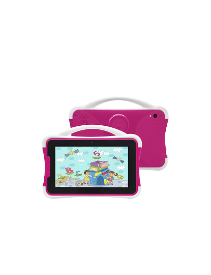 imagem de Tablet infantil K701 3G WiFi. Sistema operacional Android 5.1. Tela 7'' 1024x600px. MTK8321 Quad Core 1,3 GHz, 1 GB de RAM + 16 GB. Câmara dupla.1