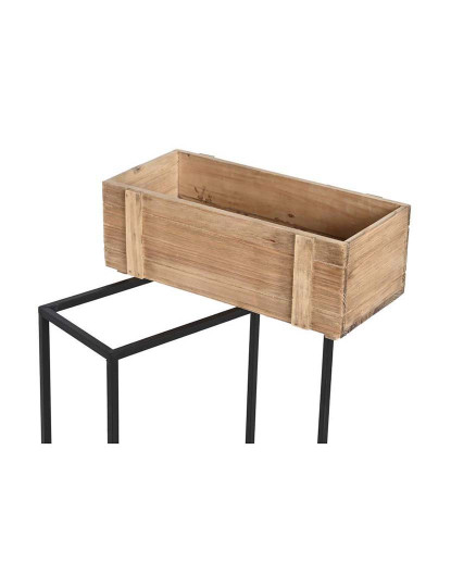 imagem de Vaso Set 3 Madeira Metal Natural 3
