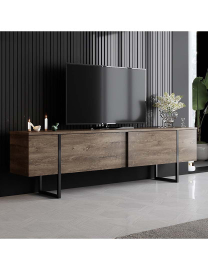 imagem de Móvel Tv Luxe Walnut Preto1