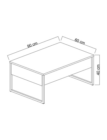 imagem de Mesa Centro Luxe Walnut Dourado6