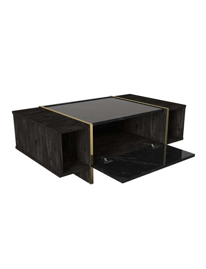 imagem de Mesa de Centro Veyron Preto e Dourado5